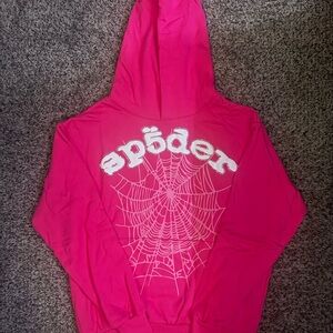 Pink spider hoodie